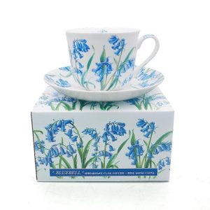Fine Bone China Bluebell Breakfast Cup And Saucer