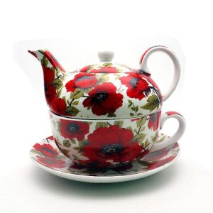 Poppy Tea For One Fine China