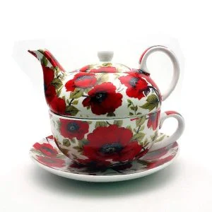 Poppy Tea For One Fine China
