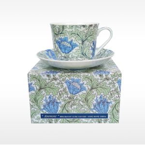 Fine Bone China Breakfast Cup And Saucer ANEMONE