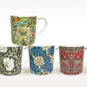 William Morris set of 4 pint mugs