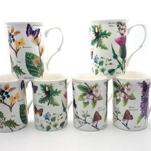 Woodland set of 6 fine bone china mugs