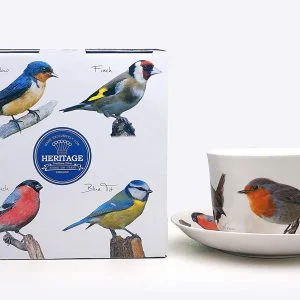 Fine Bone China Breakfast Cup And Saucer GARDEN BIRDS