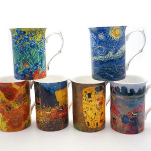 Artist set of 6 fine bone china mugs