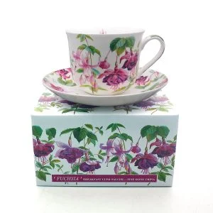 Fine Bone China Breakfast Cup And Saucer FUCHSIA