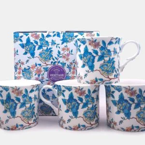 Set Of 4  Fine Bone China Mugs Tahiti mugs