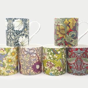 William morris Balmoral set of 6 fine bone china mugs