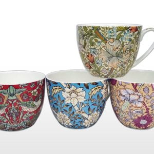 Fine Bone China Set Of 4 Large William Morris Mugs