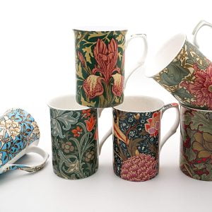 William morris Castle  set of 6 fine bone china mugs