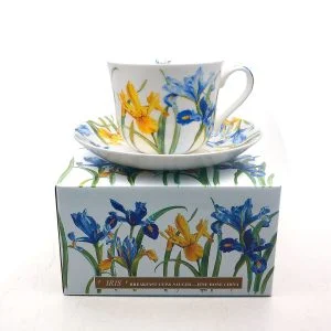 Fine Bone China Breakfast Cup And Saucer IRIS