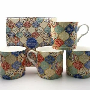 Set Of 4 Gift Regent  Fine Bone China Mugs
