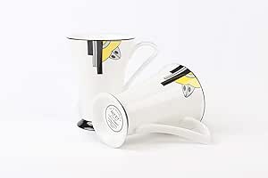 Attractive Pair of Art Deco Fine Bone China Mugs in The"Ritzy" (Yellow) Design